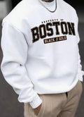 TOUPHY Men's Sweatshirt Casual Long T-Shirt-White